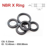 NBR X 링 씰 CS 5.33MM ID 10.46MM ~ 658.88MM, 검정색 니트 : 월드정보11