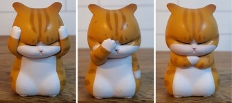 고민하는 고양이 피규어 인형 : 생활을판다몰