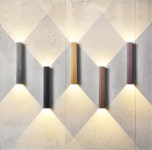 LED 벽 Sconces 비품 램프 Modern12W/18W 아래로 실내 조명 거실 복도 NR 328 12W Brushed Black Warm White 2700-3500K : 분당플렉스26