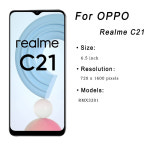OPPO Realme C21 RMX3201 용 6 5 인치 LCD 디스플레이, 터치 스크린 디지타이저 어셈블리 교체, 프레임 포함 : 글로리25