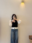 와이드데님팬츠 와이드부츠컷데님 : 비웜
