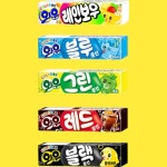 와우 컬러 풍선껌 x 15 상큼한 과일 블랙레몬 : 디노블리