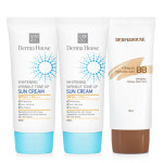미백 링클 톤업 썬크림 2개 + 썬비비크림/3중기능성 SPF50+PA+++ / 잡티커버 : 더마하우스