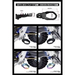 제타 레이싱 G5639 YZ 풋 페그, 블랙, 앞뒤 폭 2.4인치(60mm), 비대칭 디자인, 머드 드레인 강조, 고강도, : 그로우메이트