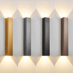 LED 벽 Sconces 비품 램프 Modern12W/18W 아래로 실내 조명 거실 복도 NR 328 12W Brushed Black Warm White 2700-3500K : 분당플렉스26