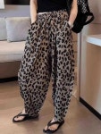 하렘팬츠 레오파드 사이즈 프린트 호피 1 레오파드[프리미엄유럽풍양기바지/슬랙스/나른 M : KLAK