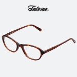 페이크미 안경 렌시아 lencia DEM 레오파드 캣츠아이 남자 여자 뿔테 오벌 안경테 : 세컨아이즈