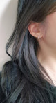 [92.5 실버] 하트미 딱붙 원터치 귀걸이 : 해이byday