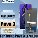 Tecno Pova 3 디스플레이 용 기존 LCD LF7 스크린 터치 디지타이저 센서 어셈블리 교체 : 서원이엔지
