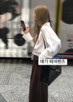 (브라운s당일) 프리미엄 아웃핏 배색 팬츠 핀턱 턴업 와이드 슬랙스 (2colors) : 스튜디오 안느
