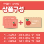 사과사랑예산삽티농원 | [ 예당호농원 ] 3월 이벤트) 예산사과 부사 4kg ( 11~19과 ) + 사과즙 : 예당호농원