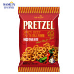 삼진 미니프레첼 작은봉지 소용량 골라먹는재미 6가지맛 매콤한비프, 70g, 10개 : 파파스낵