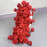 장미 조화 테이블 파티 배경 무대 주자 장식 센터피스 110cm : 글로벌 이지샵