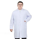 남여 빅사이즈 실험복 초특대 가운 흰가운 병원 약국 영양사 유니폼 남성 반팔 XL : 버들인터내셔널