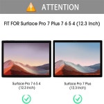 표면 프로 7 플러스 4 (12.3 인치) 스크린 강력한 보호대 강화 유리 필름 9H 경도 2.5D : 한백모터스