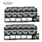 엡손용 LC-5WBN9 블랙 온 화이트 18mm 테이프 킹짐 LW-300 호환 SS18KW 10 개 : 한백모터스