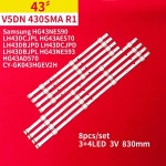 LED 스트립 UN43J5200AG  SVS43 FCOM V5DN-430SMA-R1 430SMB R2 BN96-37294A 37295A 830mm 3 + : 무 궁 화 상 점