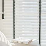 프리미엄 블랙라인 오동나무 우드 블라인드(화이트) 맞춤제작 : 씨엘커튼