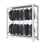 행거랙 창고 앵글 옷가게 세탁방 랙 튜브 의류창고 세탁소 원형 고정식 선반 : 루디아픽