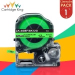 12mm 라벨 테이프 흰색 검은 형광 SK12G LK-4GBF 메이커 맞는 엡손 킹 짐 LW-400 : 한백모터스