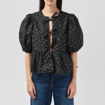 가니 코튼 포플린 리본 블라우스 플로럴 멀티 F9449 : 런던모드