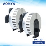 AOMYA 2 롤 DK-11201 라벨 테이프 다이 컷 연속 호환 표준 주소 브라더용 블랙 온 29mm × : 한백모터스