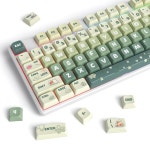 Owpkeenthy XDA PBT 키캡 75 , 133개의 키 그린 커스텀 게이밍 5 사이드 염료 승화를 위한 ANSI 및 ISO 레이아웃 체리 게테론 MX 스위치... 