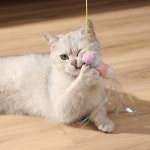 포우타운 고양이 흡착 플라이 헌팅 천장 부착형 셀프 낚시대 장난감 3종 세트 : 붐붐포