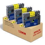 Absonic 3PK 브라더 FX611 유연한 ID 라벨 테이프 P-터치 프린터 호환 6mm : 한백모터스