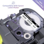 IBOQVZG SS12KW LK-4WBN 라벨 테이프 EPSON LW-300 프린터 호환 블랙 온 화이트 메이커 : 한백모터스