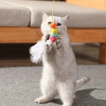 포우타운 고양이 흡착 플라이 헌팅 천장 부착형 셀프 낚시대 장난감 3종 세트 : 붐붐포