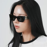 미우미우 글림스 스퀘어 선글라스  블랙 MU 09WS : 라파엘루