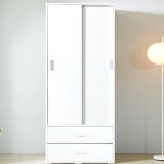 H4413 서랍 슬라이드 도어형 옷장 800 원룸 장롱 수납옷장 이케아 : 깔꾸미프렌즈