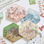 3D 풍경 스티커 작은 세계 시리즈 창의적이고 흥미로운 장면 DIY 콜라주 수제 가방 : 대유산업