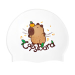 제이커스퀸 실리콘 수모 수영모자 JPH1WH089C 신난 카피바라 화이트 : 제이커스 스토어