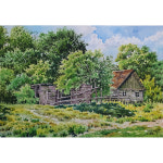 숲속의 오두막 풍경 수채화 그림 벽 거실 인테리어 액자 : 김수린수채화