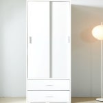 H4413 서랍 슬라이드 도어형 옷장 800 원룸 장롱 수납옷장 이케아 : 깔꾸미프렌즈
