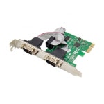 PCIe-2 포트 DB9 RS232 직렬 어댑터 카드 2 변환기 AX99100 칩셋 : seowonglobal03
