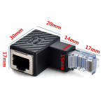 CAT5 익스텐션 이더넷 변환기 네트워크 RJ45 90 케이블 확장기용 LAN 커넥터 Down 1PCS : 토탈이커15