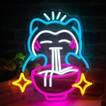라멘 네온 사인 USB 전원 LED 조명, 레스토랑 홈 바 주방 다이닝 게이머 룸 카페 일본 국수 가게 벽 장식 : 교토신사