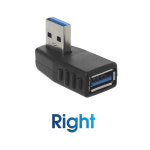 USB 3 0 노트북 어댑터 위 아래 왼쪽 오른쪽 90 도 각도 PC 액세서리 용 암 수 커넥터 Down : 분당플렉스27