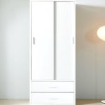H4413 서랍 슬라이드 도어형 옷장 800 원룸 장롱 수납옷장 이케아 : 깔꾸미프렌즈