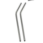 스텐 빨대 세트 2P 철 재활용 다회용 씻어쓰는 곡선 스트로우 리유저블 재사용 얇은 : 소소살림샵