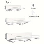 앵글 2pc 투명 아크릴 스토리지 마운트 부동 선반 메이크업 디스플레이 스탠드 홀더 욕실 주방 주최자 : 커넥트바이스