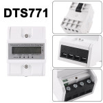 4 AC kWh 레일 전력계 100A 소비 상 230 계량기 백라이트 3 모니터 에너지 60Hz 전력 딘 380V 와이어 LCD 50Hz : 트렌디구대6