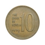 2-461/ 한국주화 1970년10원 (적동) 주화 : 카우리