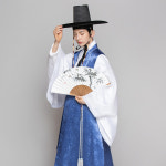 파란색 선비복 양반 도령 선비 한복 제작 판매 : 한복단