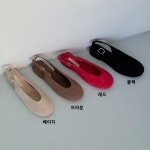 [G1770] 4Color 민자플랫슈즈 여성 스웨이드 뒷트임 샌들 플랫슈즈 : 새로이클라쓰