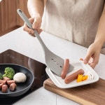 스마트1번가 국산 뒤집개 실리콘주걱 볶음 계란말이 대형 호떡 전 부침개 업소용 피자 2종 : 스마트1번가