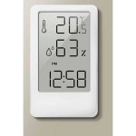 벽걸이 습도계 대형온습도계 온실 센서 프로브 표시 전자 내장 Lx915 데이터로거 4 LCD 가로형 [화이트]+배터리 증정+스탠 : groi